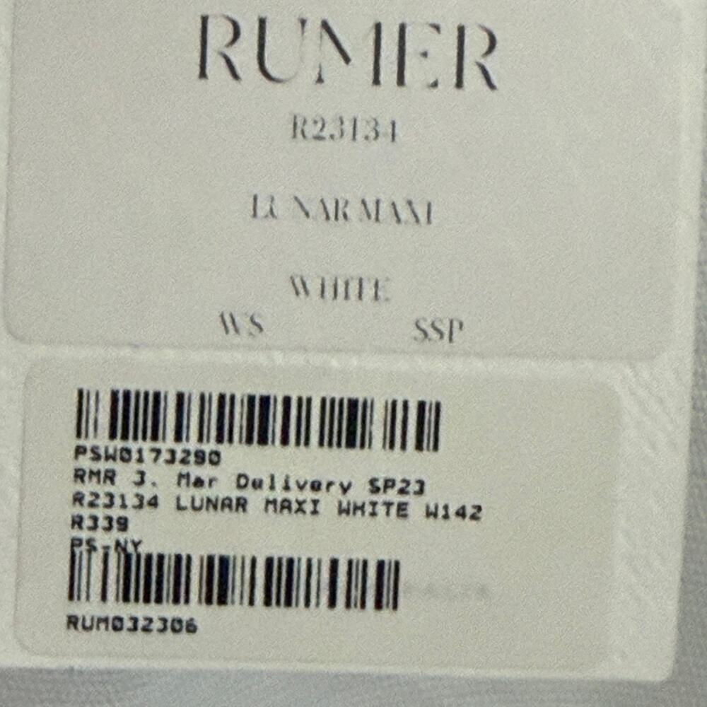 NWT Rumer Lunar Cutout Maxi Dress Size S Rare Sample White Gold Hardware Resort - Picture 6 of 11